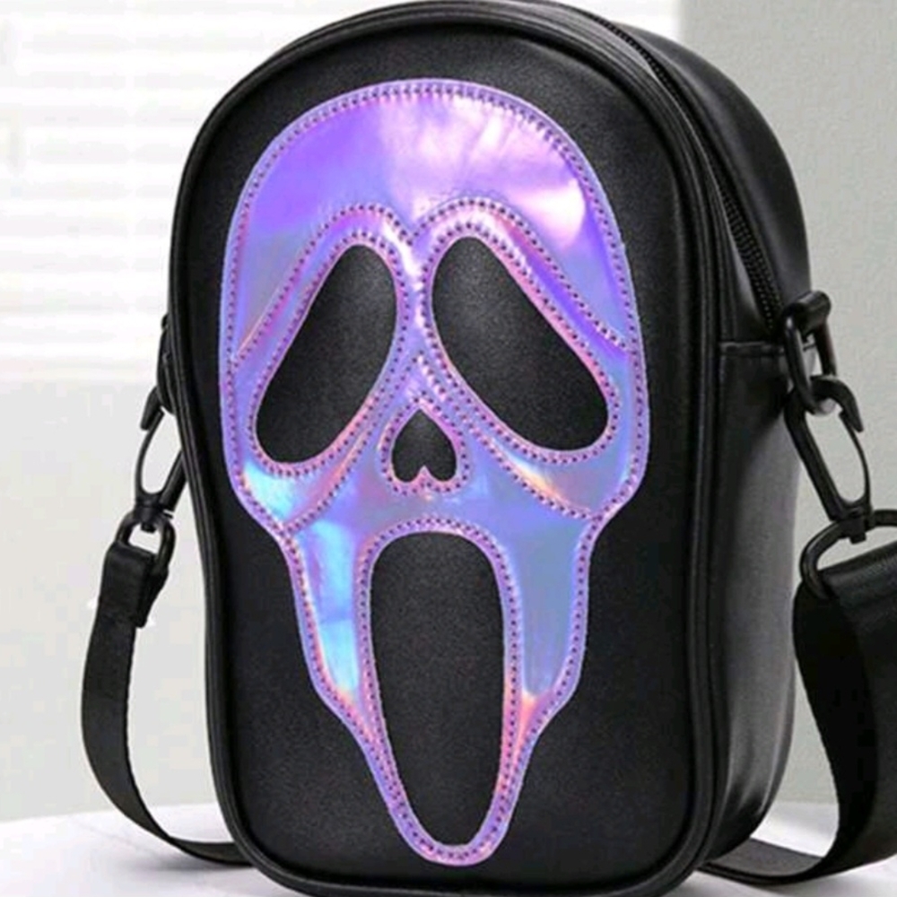 Purple Ghostface Crossbody Bag
